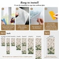 thumbnail image 6 of Summer Tropical Leaves Window Privacy Film, Green Palm Trees Botanical Static Cling UV Sun Blocking Heat Control Window Tint Day and Night, Non-Adhesive One Way Windows Privacy Cover 17.7''x78.7'', 6 of 7