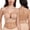 Beige, variant on Women's Backless Bra Underwire Push Up Padded Plunge Convertible Low Back Bras,36D