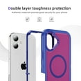 thumbnail image 2 of Magnetic & Stand Designed for iPhone 16 Plus Case fit for MagSafe, Luxury Hybrid Shockproof Drop Protective Lightweight Phone Case for iPhone 16 Plus, Built-in Invisible Kickstand, Blue+Rose, 2 of 7