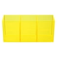 thumbnail image 3 of Uxcell 3 Compartments Clear Acrylic Pen Holder Pencil Holder Pen Organizer Pencil Cup Square Yellow, 3 of 6