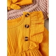 thumbnail image 5 of Bagilaanoe Newborn Baby Girl Fall Jumpsuits Ruffles Long Sleeve Bodysuits + Headband 1M 3M 6M Infant Casual One Piece Rompers, 5 of 8