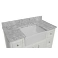 thumbnail image 6 of Zelda 42" Farmhouse Bathroom Vanity with White Cabinet and Carrara Marble Top, 6 of 7