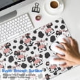 thumbnail image 4 of Long Mouse Pads for Desk,White Cow Black Spot Pattern Desk Mats on Top Of Desks, Desk Mouse Pad Extra Large with 3mm Non-Slip Base and Stitched Edge for Gaming,Office,Work,Home 31.5"x11.8", 4 of 6