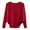 Red, variant on AOOCHASLIY Sweaters Fall Clearance Women's Fashion Long Sleeves Round Neck Loose Pullover Tops Blouse Knitted Sweater