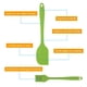 thumbnail image 4 of Juego de utensilios para hornear, juego de espátula de silicona de 5 piezas - Juego de utensilios de cocina para cocinar, verde, 4 of 5