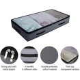 thumbnail image 3 of AMJ 2 Pack Soft Underbed Storage Containers with 4 Handles & Transparent Lid for Easy find,Durable Material, Foldable, Dark Gray, 3 of 5