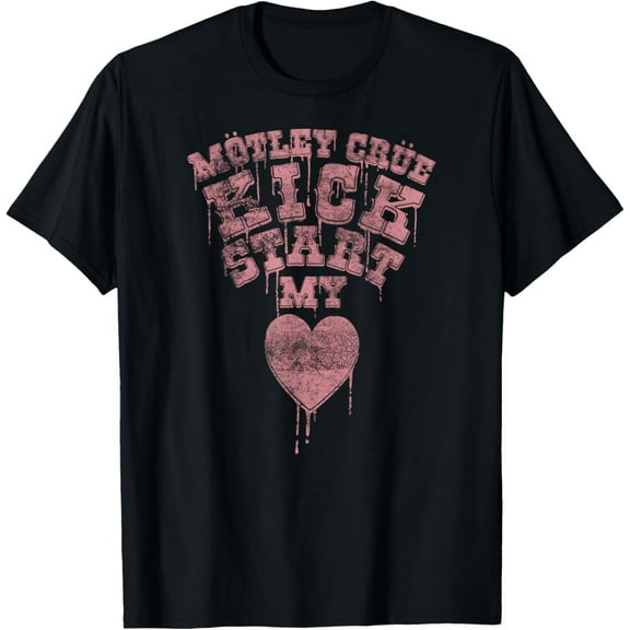 Mötley Crüe – Kickstart My Heart Drip Font T-Shirt
