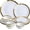 Gold 1, variant on 12 count Porcelain Dinnerware with Rim,Stoneware Plates and Bowls Sets Service for 4, Ceramic Dish Set, Highly Chip and Crack Resistant Modern Plate Set, Deep-well plate series