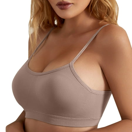 

NECHOLOGY Beautiful Back Wireless BreaTh Solid Color Backless Push Up U Shaped Seamless Top Bra For Women Womens Running Bra Underwear Large