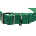 thumbnail image 2 of Genuine Leather Dog Collar Green 7 Colors (19"-22.5" Neck; 1.5 Wide), 2 of 3