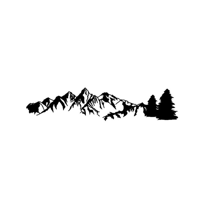 TFixol1 Pcs Universal Car Sticker Reflective Trees Mountain Forest Graphic Stickers for Camper RV Trailer Door Panel Decal Body Window Bumper