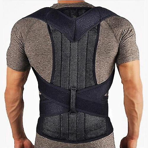 Spine Back Corset Posture Correction Steel Straps Posture Corrector Back Shoulder Support Belt Practical Elastic Back BracesBack & Lumbar Support Cush -Bomveson