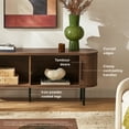 Quin 59" Tambour TV Stand, Walnut