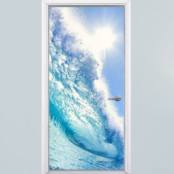 VWAQ- Ocean Door Mural Decor - Vinyl Beach Water Bedroom Door Wrap Decal Sticker - DM4