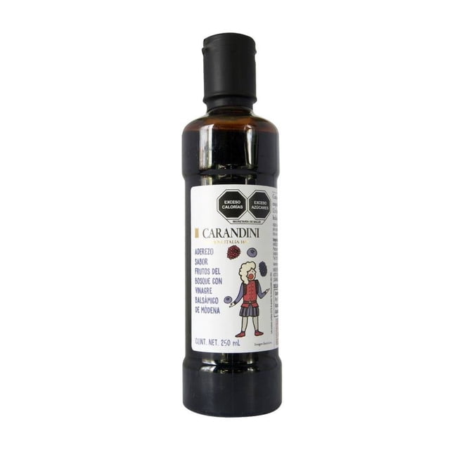 Aderezo Carandini sabor frutos del bosque con vinagre balsámico 250 ml