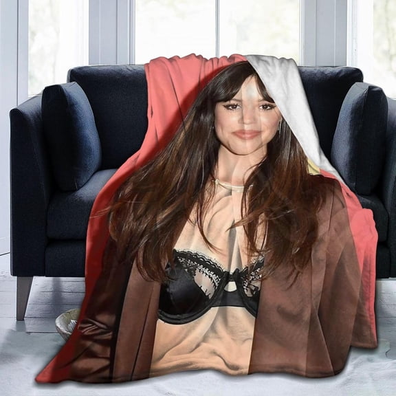 Jenna Ortega Blanket Anti-pilling Throw Blanket Plush Blanket Lightweight & Ultra-soft, Warm & Comfy Flannel Fleece Blanket for Couch, Bed, Sofa, 60x80