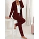 thumbnail image 3 of Plus Size Conjunto De Ropa Casual, Chaqueta Con Capucha Y Cremallera De Manga Larga Sólida Para Mujer Y Pantalones Con Cordón Conjunto De Dos Piezas, 3 of 4