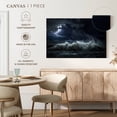 thumbnail image 5 of Elephant Stock Seascape Lightning Storm Wall Art - Horizontal Canvas Wall Art - Living Room Wall Decor - Beach Canvas - Blue And Beige Decor - 48" x 32", 5 of 8