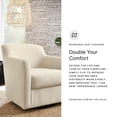 thumbnail image 6 of Bowery Hill Coastal Polyester Beige Finish Swivel Accent Chair, 6 of 6