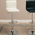 thumbnail image 3 of Contemporary White and Chrome Adjustable Height Bar Stool, 3 of 3