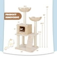 thumbnail image 2 of Gymax 48'' Cattail Cat Tower w/ Sisal Scratching Posts Perch Condo Basket Bed Ladder, 2 of 9