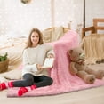 thumbnail image 2 of Softlife Extra Soft Faux Fur Throw Blanket with Sherpa Warm Underside,50"x60",Pink, 2 of 7