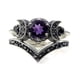 thumbnail image 2 of Hecate Triple Moon Ring Set Amethyst o Red Crystal Wedding Ring Unique Moon Goddess Anillos para mujeres Regalo gótico Tan Jianjun unisex, 2 of 2