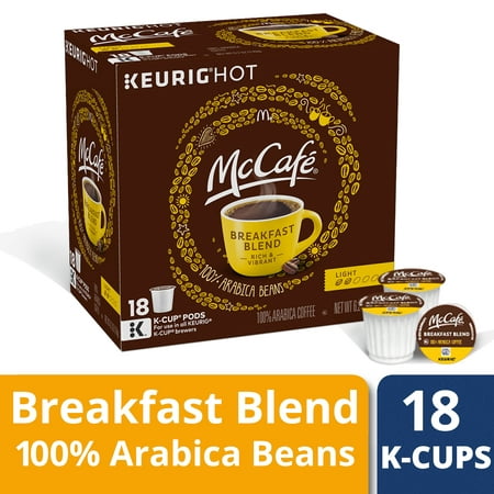 McCafe Breakfast Blend Coffee K-Cup Pods, Caffeinated, 18 ct - 6.2 oz (K Cups Best Price)