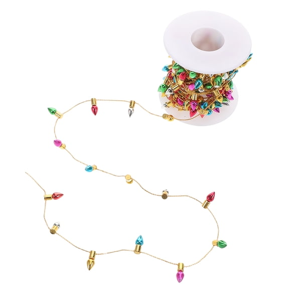 KAKOWELY Miniature Christmas Fake Lights For Dollhouse Decor Tiny String Lights For Mini Dollhouse Christmas Tree Lights Crafts Vintage Style Holiday Decorations,2.24X"X2.17"X2.17"