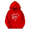 thumbnail image 3 of Sudaderas con capucha para niños y niñas, sudaderas casuales de manga larga, lindas sudaderas de gran tamaño con bolsillo de polar, chaquetas para niñas, 3 of 4
