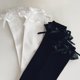 thumbnail image 4 of Calcetines japoneses para niños y niñas, calcetines hasta la rodilla de algodón, dulce Kawaii, Organza, encaje de volantes, lazo de satén, uniforme de princesa, medias de tubo, 4 of 5