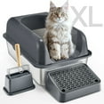 thumbnail image 1 of VEVOR Bac à Litière pour Chat de 6 Po de Profondeur, Bac à Litière Sans Odeur avec Pied de Filtration, 1 of 9