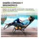 thumbnail image 5 of Silla Camastro CJR Reclinable Gravedad 0 Plegable Jardin Playa negro, 5 of 9