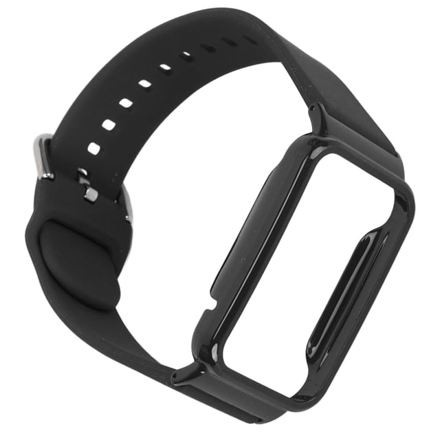 2 in 1 Silicone Watch Strap Band with Protective Bumper Case for Mi Band 7 Pro Adjustable Tightness, Soft Skin Friendly Material, Easy Installation, Multiple Scenarios