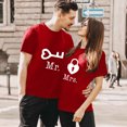 thumbnail image 4 of EQWLJWE Couples Matching Shirts Set Men Women Letter Print Love Couple T-Shirt Big and Tall Funny Tops Tees Valentine's Day Gift, 4 of 5