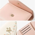 thumbnail image 3 of Monedero pequeño de mujer, monedero pequeño, monedero pequeño de mujer, formato corto para niña fabricado en piel sintética lisa y suave con muchos compartimentos, 3 of 5