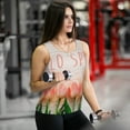 thumbnail image 4 of Vsdgher Hello Spring Print Tank Top Sports Vest Bra for Women Sports ,Performance Stretchy Quick Dry Sports Workout Running Top Vest with Removable Pads, 4 of 8