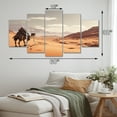 thumbnail image 4 of Designart "Desert Wanderer Camel III" Animals Metal Wall Décor Set, 4 of 5