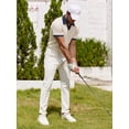 thumbnail image 5 of RICHCOIN Polo Shirts for Men V Neck Short Sleeve Golf Shirts Casual Textured Knit Old Money Tops, 5 of 7
