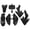 Black, variant on Suodoka Motorcycle Fairing Body Work Kit Plastic Wrap Splash Guard Set for CRF50 XR50 50cc-160cc Dirt Bike (18.5 inches / 47 cm) - Six Black and One White