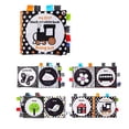 thumbnail image 2 of Baby First Soft Activity Animal Tail Cloth Book For 0-36 Months Toddler Visual Excitement Quiet Book Black White Rattle Book Toy, 2 of 5