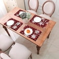 thumbnail image 6 of YFYANG Washable Heat-Resistant Placemats, 70% PVC/30% Polyester, Christmas Snowflake Plaid Kitchen Table Mat, 12" x 18" 1 Pcs, 6 of 6