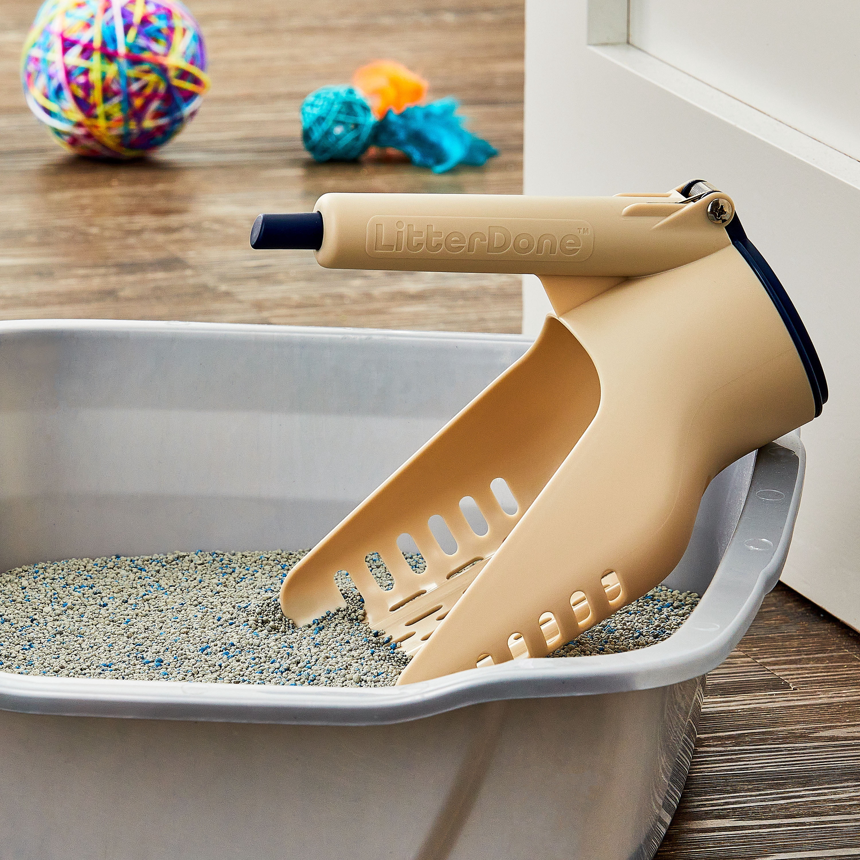 Vibrant Life Litter Scoop and Drop, Beige, Heavy Duty