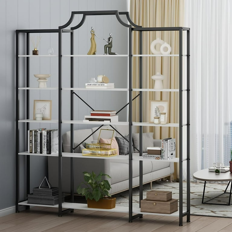 Imani rustic triple etagere bookcase deals