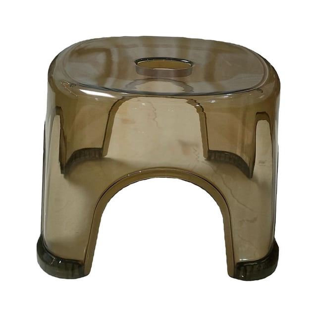 Taburete de baño ligero, portátil, cómodo y estable. Reposapiés para zapatos. Gris