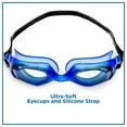 thumbnail image 2 of Dolfino Kinetic Blue Youth Swim Goggles with UV Protecton and Latex Free, 2 of 9