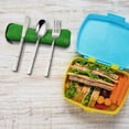 thumbnail image 3 of Spoon Fork Knife Set for 1 3-Piece Travel Utensil Flatware, 3 of 7