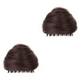 thumbnail image 3 of FVDPWYE Space Bun Hair Clip Fashion Easy to Wear Thick Headdress for Proms Parties Women Dark Brown, 3 of 9