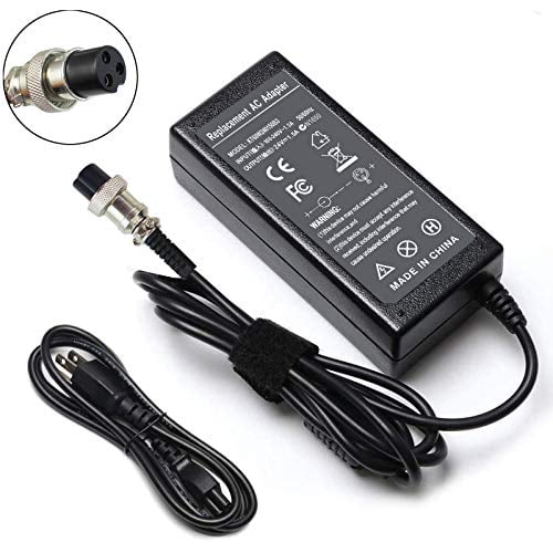36W 24V 1.5A Electric Scooter Battery Charger for Razor E100 E125 E150 E175 E200 E300 E500 MX350 3-Prong;Mini Chopper; Dirt Quad; Pocket Rocket; Pocket Mod Electric Scooter 3-Prong Inline