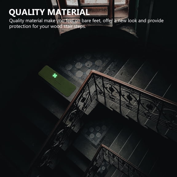 Milisten Luminous Stair Carpet Green Polyester Anti-Slip for Home Use